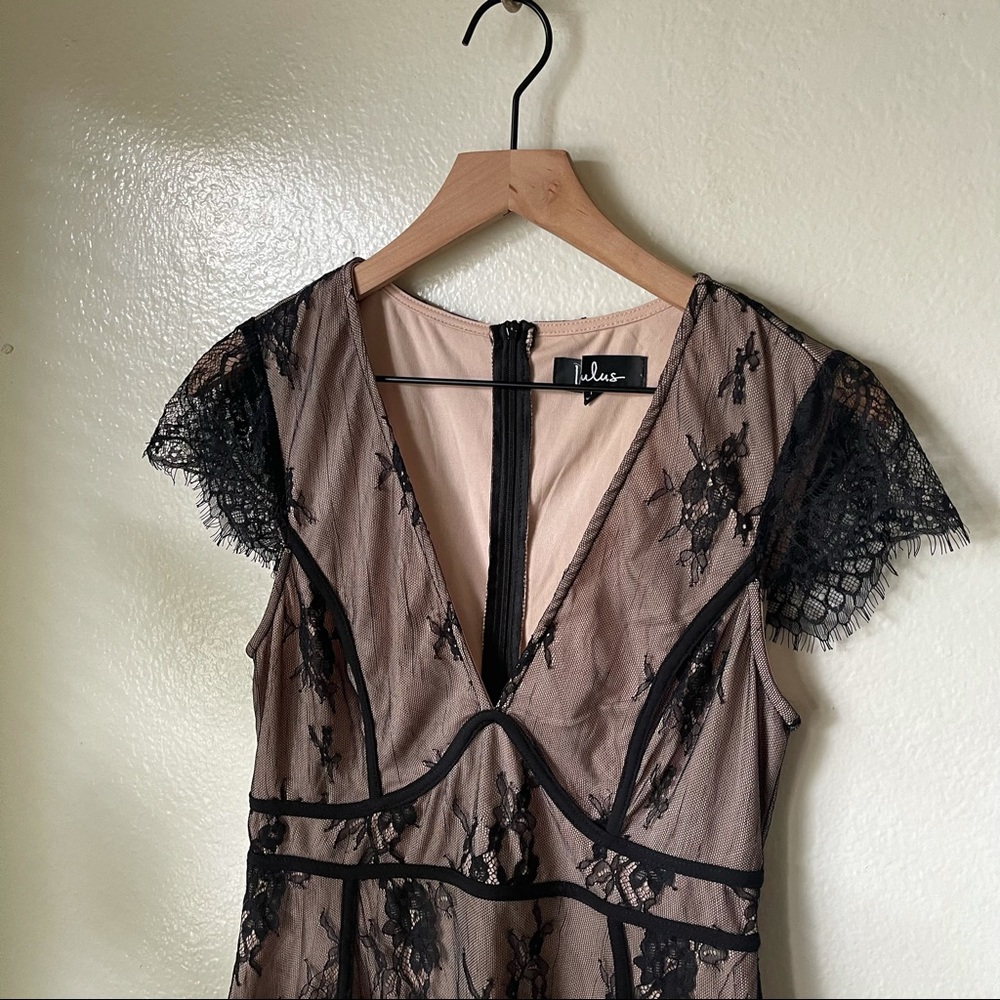 Lulus | Liano Black Lace Skater Dress - Picture 3 of 7